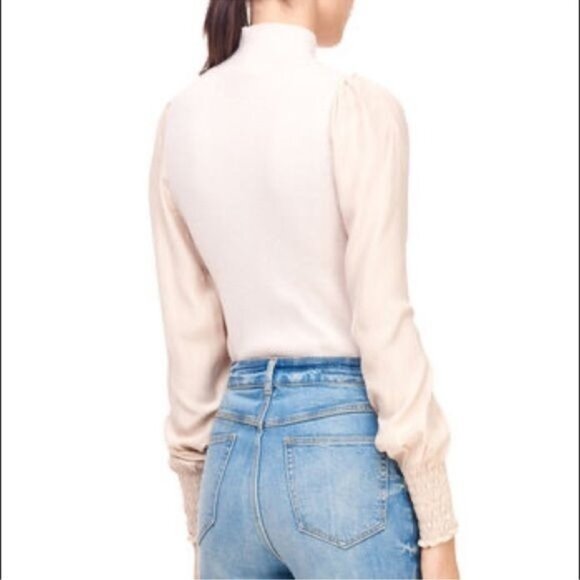 Rebecca Taylor Merino Wool and Silk Charmeuse Turtleneck long sleeve Top medium - Picture 3 of 9